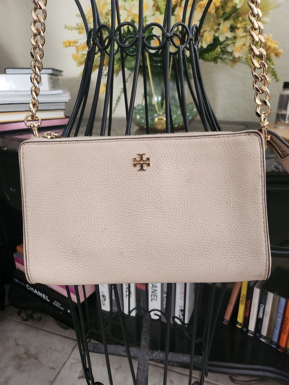 Tory Burch Kira Pebbled Leather Wallet Crossbody